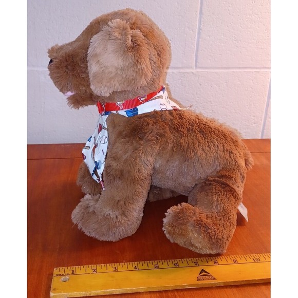 Build A Bear 'Dugout Dog' Baseball Puppy Plush With Bandana & Cardinals Collar - Picture 5 of 11